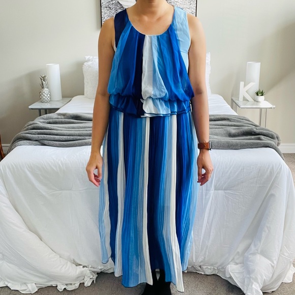 SKY Flow Midi Dress (Blue Ombre, Small) - Picture 2 of 13